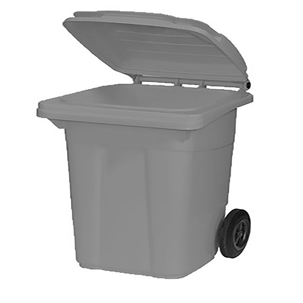Plastik Çöp Konteynerı 80L Gri